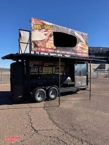 2016 - 7.5' x 20' Open Barbecue Smoker Tailgating Trailer
