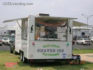8ft by 16ft Shaved Ice Concession Trailer