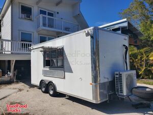 LOADED PRACTICALLY NEW 2021 8.5' x 18' Rock Solid Cargo Mobile Kitchen Food Concession Trailer