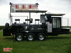 2008 - 24' Klose Open Air BBQ Smoker Catering Trailer