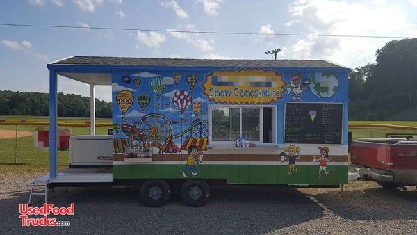 20' Snowball/Shaved Ice Concession Trailer with Porch