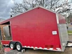 2012 - 24' Barbecue Food Concession Trailer with Open Porch