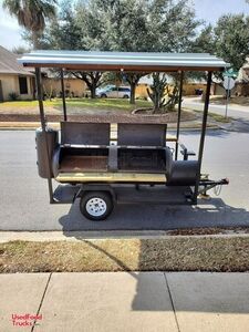 Ready to Serve Used 6' x 12' Open BBQ Smoker Tailgating Trailer