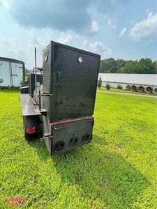 Open BBQ Smoker Trailer Condition/Used Mobile BBQ Pit