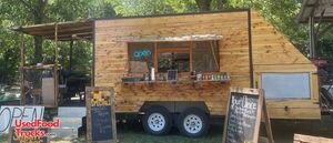 One of a Kind Custom Built Cedarwood BBQ Concession Trailer w/ Porch Cabin Style Mobile Food Unit