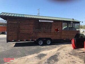 Log Cabin Style 2010 Barbecue Food Concession Trailer with Screened Porch