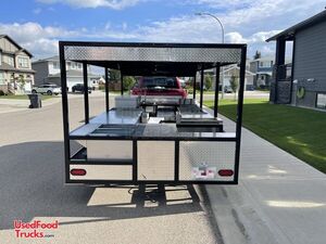 Like New - 2022 8' x 22' Open-Sided BBQ Trailer | Food Concession Trailer