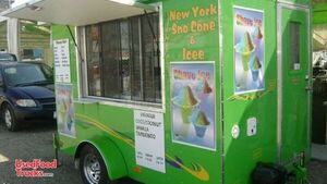 7' Snow Pro Shaved Ice / Snow Cone Concession Trailer