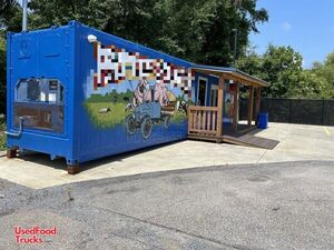 2008 8' x 40' Refrigerated Container to BBQ Concession Stand Mobile Kitchen Conversion w/ Bathroom