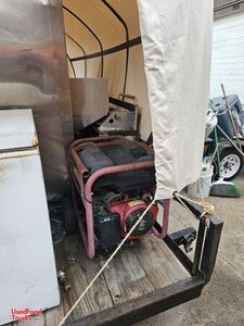 Custom Built - 6.5' x 16' BBQ Covered Wagon Trailer with 10' Pull Behind BBQ Pit