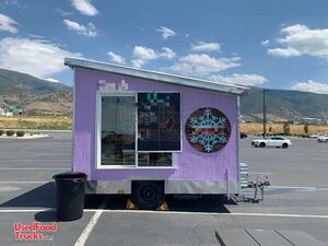 Vintage Cute Turnkey  4.5' x 10.5' Mobile Shaved Ice and Hot Chocolate Business Trailer