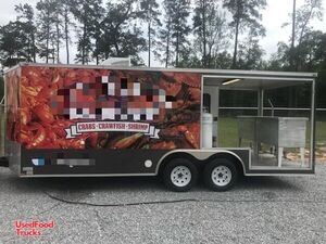 Licensed Turnkey 2017 - 8' x 20' Mobile Seafood Crawfish Boil Concession Trailer w/ Porch