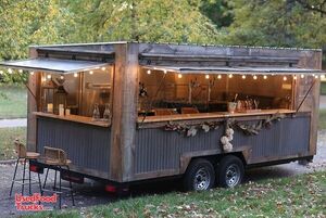 Health Dept. Permitted 2017 - 8' x 18' Rustic Beverage Concession Trailer