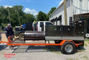 2022 5' x 16' Custom-Built Open Barbecue Reverse Flow Smoker Tailgating Trailer