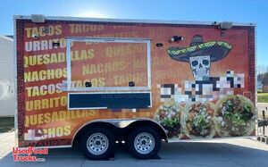 BRAND NEW 2022 - 8' x 16' Street Food Concession Trailer with Pro-Fire System