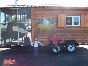 2008 - Southern Yankee 20' x 8' Log Cabin Style BBQ Smoker Concession Trailer