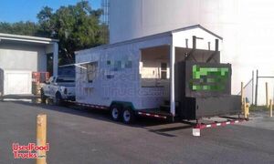 Used BBQ Smoker Food Concession Trailer with Porch
