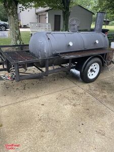 2012 - 3' x 8' Open Barbecue Tailgating Smoker 250 Revers Flow Trailer
