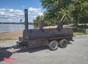 All Carbon Steel 2012 7' x 12' Open BBQ Smoker Tailgating Trailer