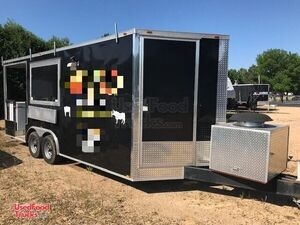 2015 - 8' x 20' BBQ and Kitchen Food Trailer with Porch and Pro-Fire