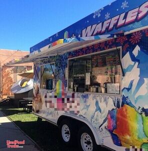 2001 - 8.5' x 16.4' Shaved Ice and Waffle Food Snowball Concession Trailer