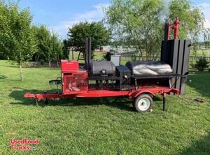 Ready for Street Action Open Barbecue Smoker Pit Tailgating Trailer