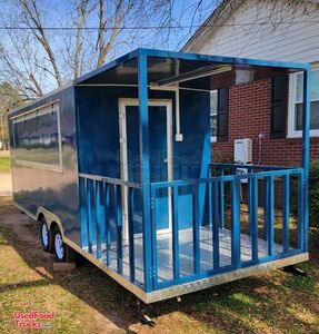 New 2021 7' x 19' Kitchen Food Vending Concession Trailer with Porch