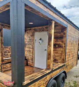 BRAND NEW RUSTIC STYLE 2023 - 8' x 16' Food Concession Trailer with Screened Porch