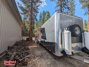2023 - 8.6' x 26' Commercial Barbecue Food Concession Trailer with Smoker and Porch