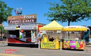 Carnival Style 8' x 14' Food Concession Trailer with Lemonade Stand and Italian Ice Kiosk