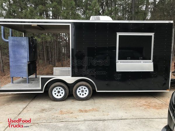 2017 - 8.5' x 20' Lark BBQ Concession Trailer with Porch - Great Deal