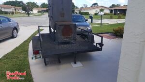 Used 2003 Custom-Built Wood Burning Smoker Barbecue Trailer Condition