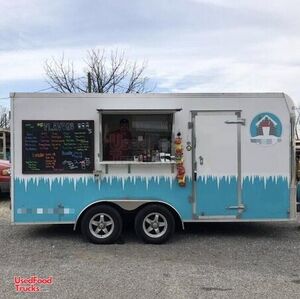 2017 - 7' x 16' Snowball Concession Trailer / Mobile Shaved Ice Business
