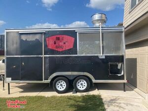 Like-New 16' Barbecue Concession Trailer with Smoker and Screened Porch
