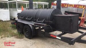 Used Open Barbecue Smoker Tailgating Trailer / BBQ Trailer-Mounted Smoker