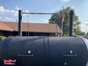 2003 Open BBQ Skid Mounted Smoker on a 6.4' x 16' Tandem Axle Trailer