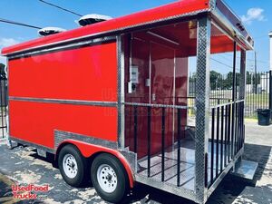 New - 2022 8' x 16'  Kitchen Food Trailer with Porch | Concession Food Trailer