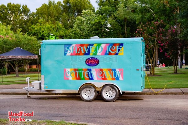 2002 6&rsquo; x 14&rsquo; HMDE Cotton Candy Concession Trailer / Food Trailer.