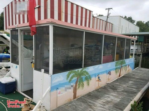 2008 Feista 26' Tri-toon Food Concession Boat / Used Kitchen Boat
