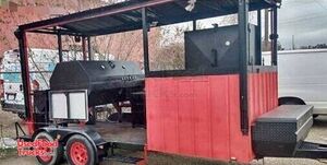 Open BBQ Smoker Trailer / Double Axle Barbecue Tailgating Trailer