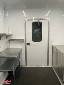 2023 - 8.5' x 22' Quality Cargo Barbecue Concession Trailer with 3' Porch and Bathroom