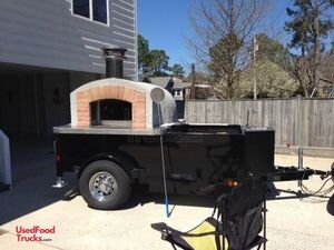 2015 6.5' x 13.5' Wood-Fired Brick Oven Pizza Trailer w/ Sandwich Prep Table