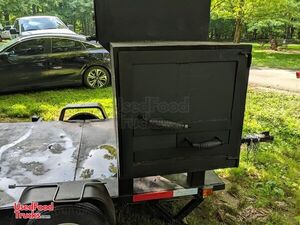 Large Homemade Barbecue Smoker Trailer / Used Mobile BBQ Unit