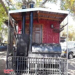 Used 2020 - 8' x 12' Barbecue Concession Trailer with Porch