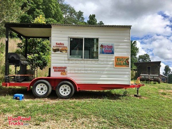 2017 - 8' x 12' Street Food Concession Trailer with Porch / Mobile Kitchen
