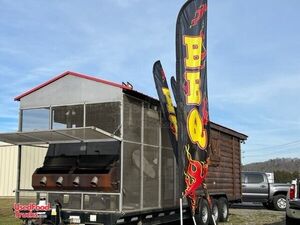 TURNKEY Loaded 2010 10' x 30' Log Cabin Style BBQ Rig Concession Trailer w/ Screened Porch
