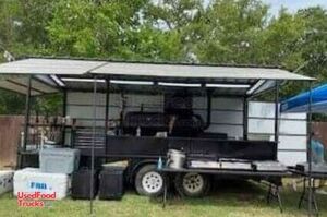 18' Barbecue Smoker Food Concession Trailer | Mobile BBQ Catering  Unit with Smoker