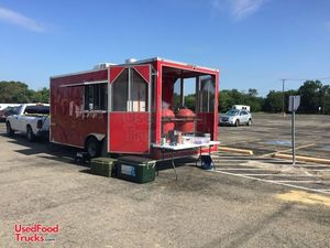 Used 2018 - 8.5' x 20' Lark United Barbeque Concession Trailer/BBQ Rig with Porch