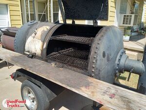 2002 Open Offset Barbecue Smoker Tailgating Trailer | Mobile BBQ Unit