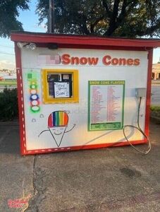 Self-Contained Shaved Ice Concession Stand / Used Mobile Snowball Stand